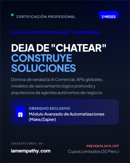 Certificación: Inteligencia Artificial Aplicada para Profesionales y Empresas